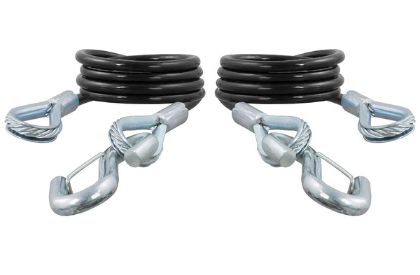 Curt 80136 Trailer Safety Cables, Vinyl Coated Steel