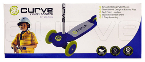Curve ACTSCOT-487CV-BLU 3 Wheel Scooter, Blue