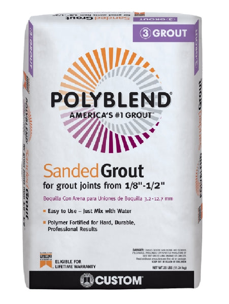 Custom Building Products PBG11525 Sanded Grout, Platinum