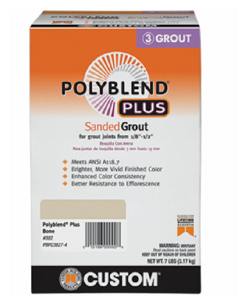 Polyblend PBPG1657-4 Sanded Grout, Delorean Gray, 7 Lb