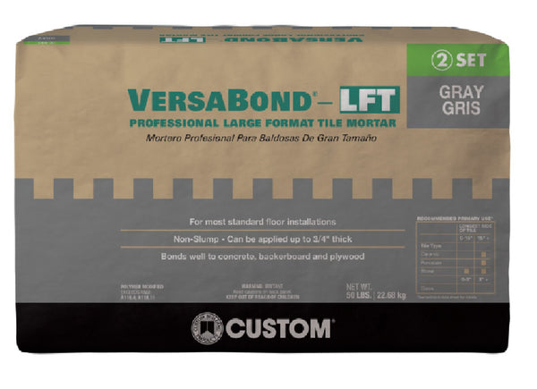 Custom Building Products VBLFTMG50 VersaBond Tile Mortar, Gray, 50 LB