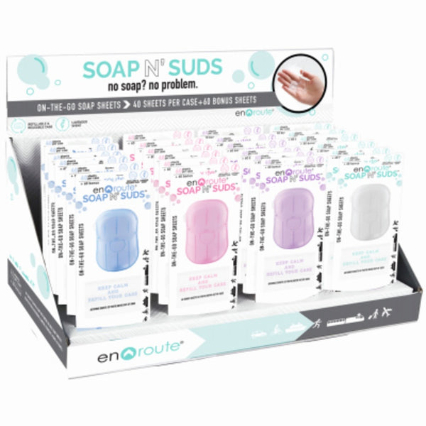 D.M. Merchandising ENRSS24 Soap N' Suds Soap On The Go Sheets, Assorted Colors
