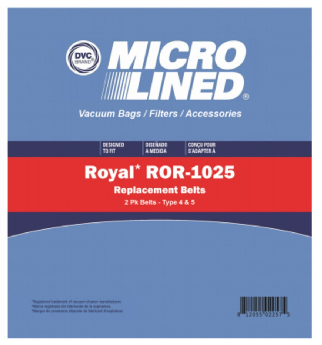 DVC ROR-1025 Micro Lined Vacuum Belt for Dirt Devil Style 4/5 Vacuum