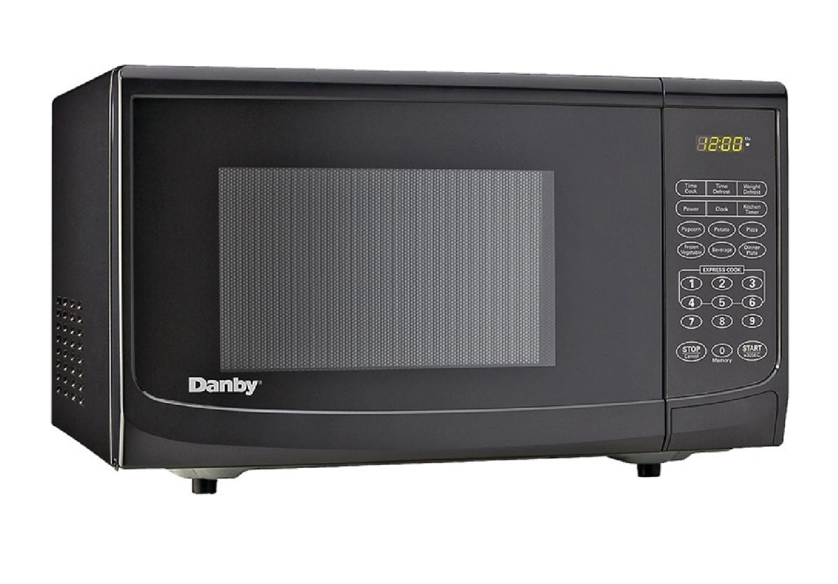 Danby DBMW0720BBB Countertop Microwave Oven, Black, 0.7 cu-ft