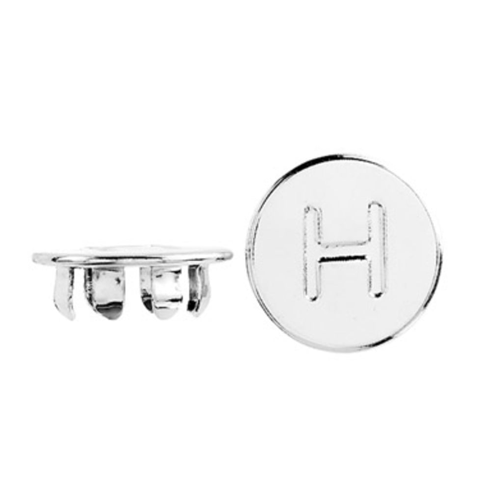 Danco 26617B Round Hot Faucet Handle Button, Metal, Chrome