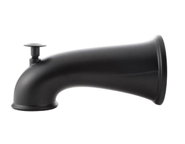 Danco 11080 Tub Spout With Diverter, Matte Black, 6 Inch