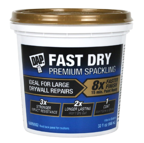 Dap 7079818441 Fast Dry Spackling, Slight, Off-White, 32 Ounce