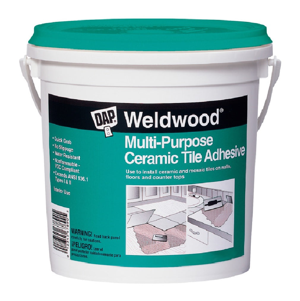 Dap 7079825190 Weldwood Multi-Purpose Ceramic Tile Adhesive, Quart, White