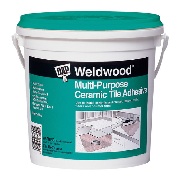 Dap 7079825190 Weldwood Multi-Purpose Ceramic Tile Adhesive, Quart, White