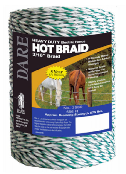 Dare 3580 Hot Braid Poly Rope, 3/16 Inch