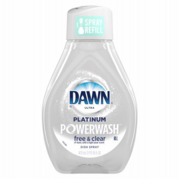 Dawn 65739 Free and Clear Powerwash Dish Spray Soap, Pear Scent, 16 Ounce