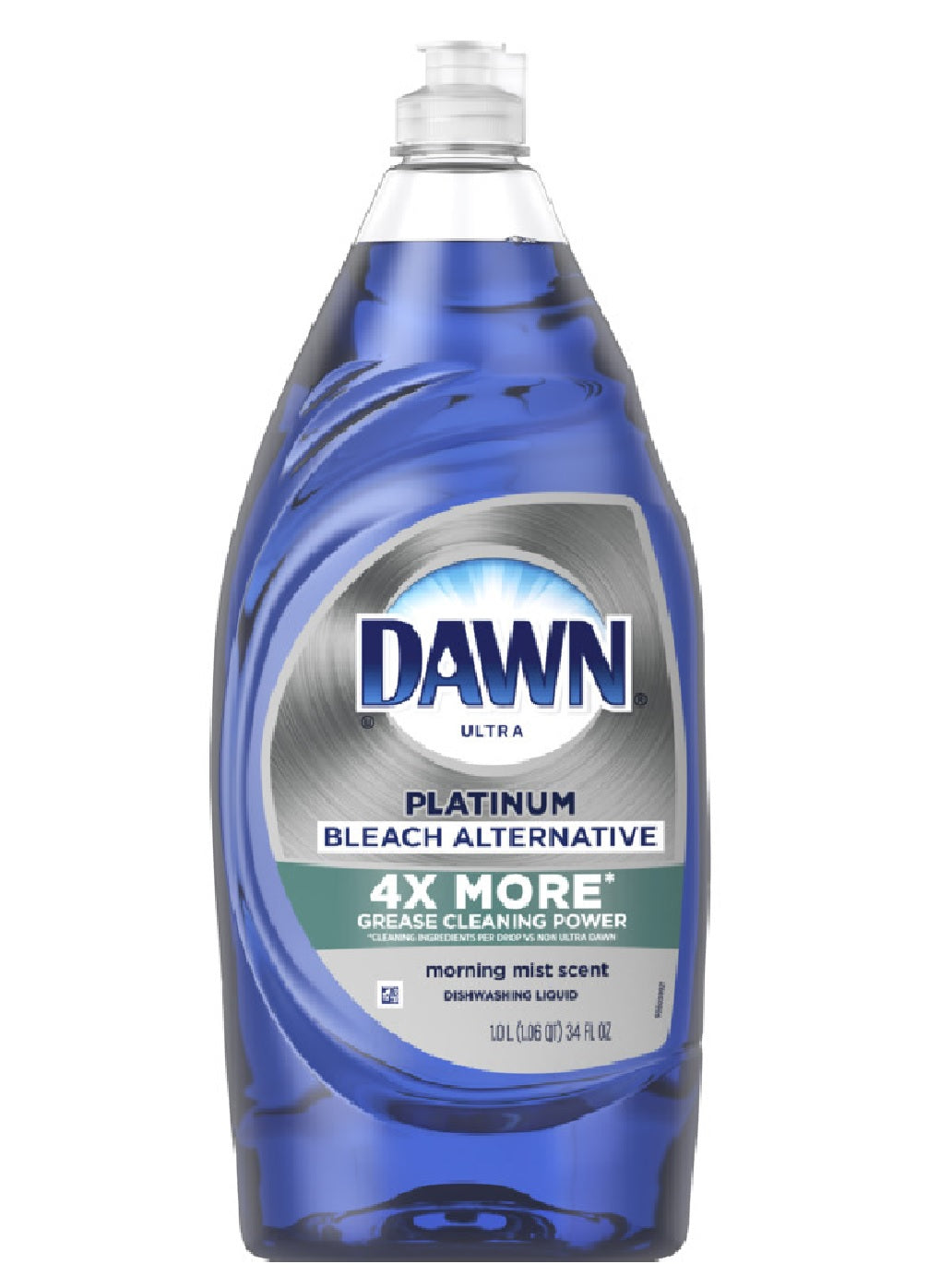 Dawn 31810 Ultra Platinum Bleach Alternative Dishwashing Liquid, 34 Ounce