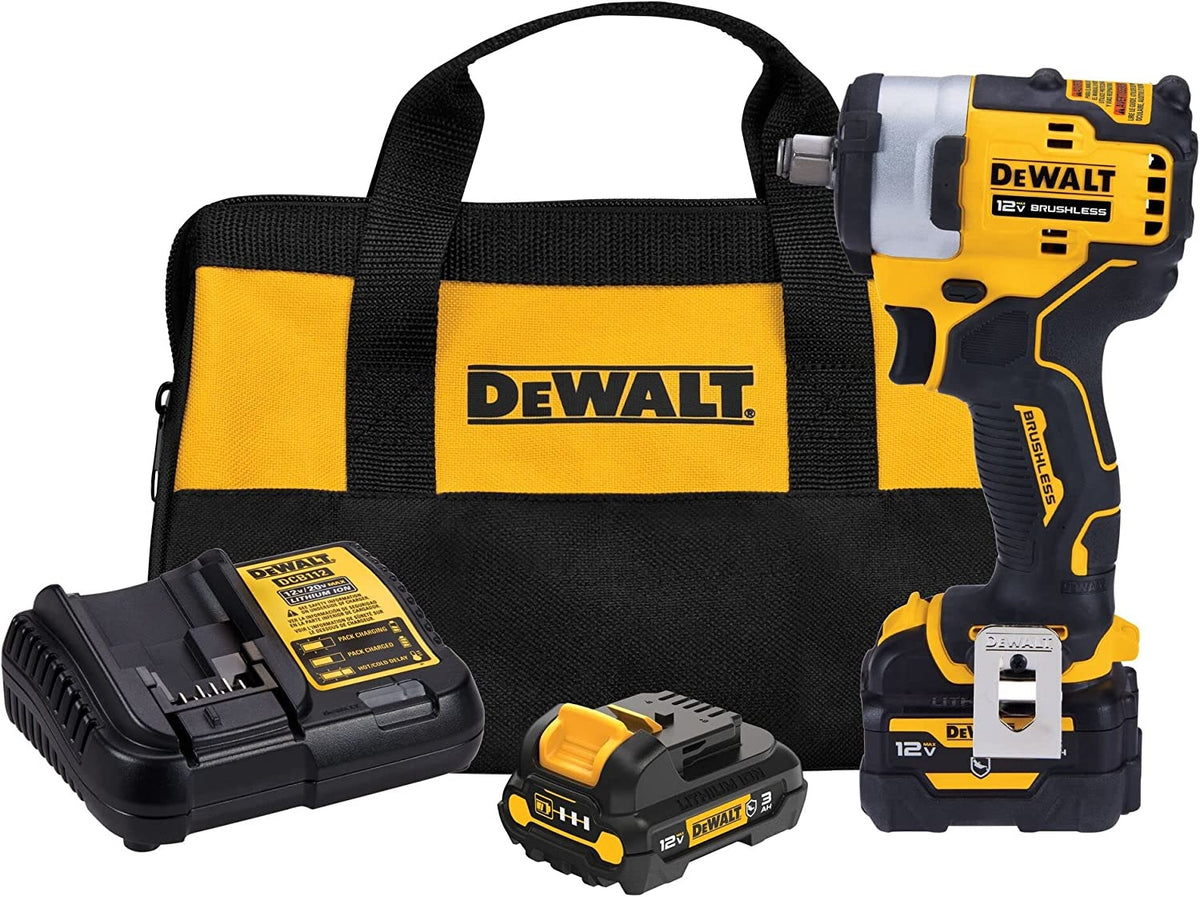 DeWalt DCF901GJ1G1 XTREME MAX Brushless Cordless Impact Wrench Kit, 12 Volt