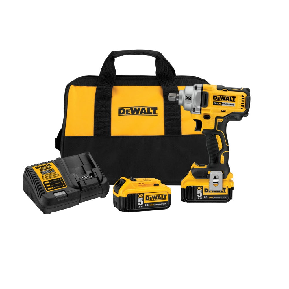 DeWalt DCF894P2 Lithium-Ion Cordless Impact Wrench Kit, Black/Yellow