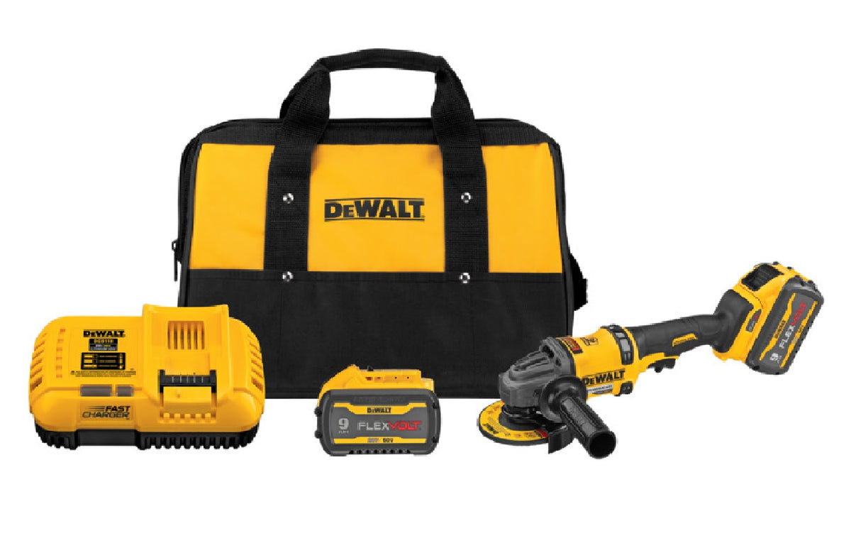 DeWalt DCG418X2 Grinder with Kickback Brake Kit, 60 Volts