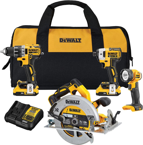 DeWalt DCK483D2 MAX XR Brushless 4-Tool Combo Kit, 20 Volt