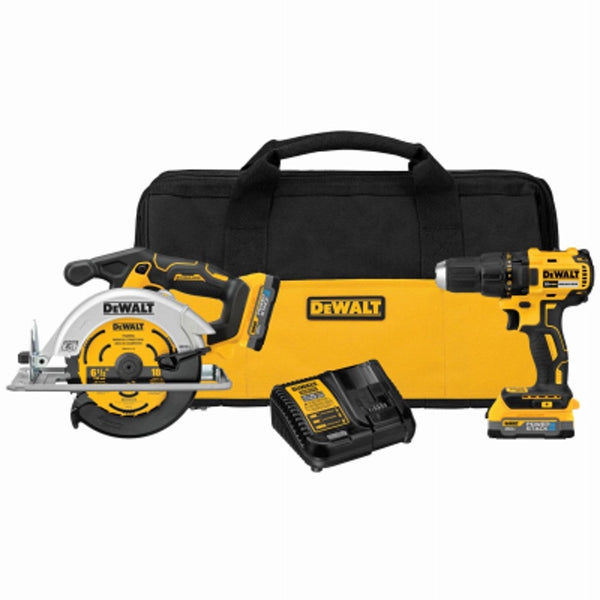 DeWalt DCK239E2 MAX Brushless Cordless Circular Saw and Drill Combo Kit, 20 Volt