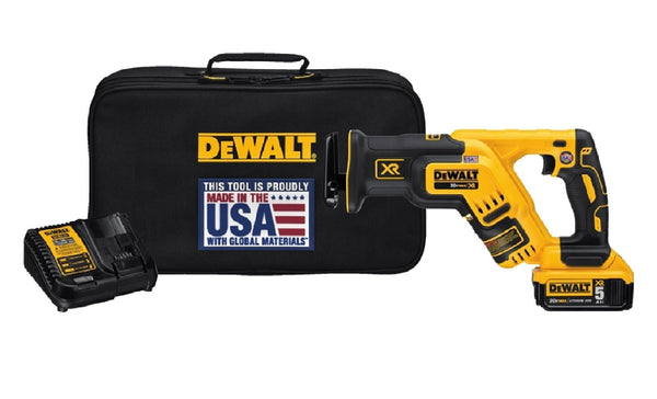 DeWalt DCS367P1 Lithium-Ion Cordless Reciprocating Saw Kit, Black/Yellow