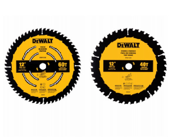DeWalt DWA112CMB Circular Saw Blades Combo Pack, 12 Inch