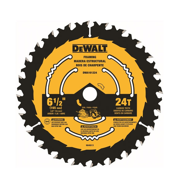 DeWalt DWA161224 Circular Saw Blade, 6-1/2"