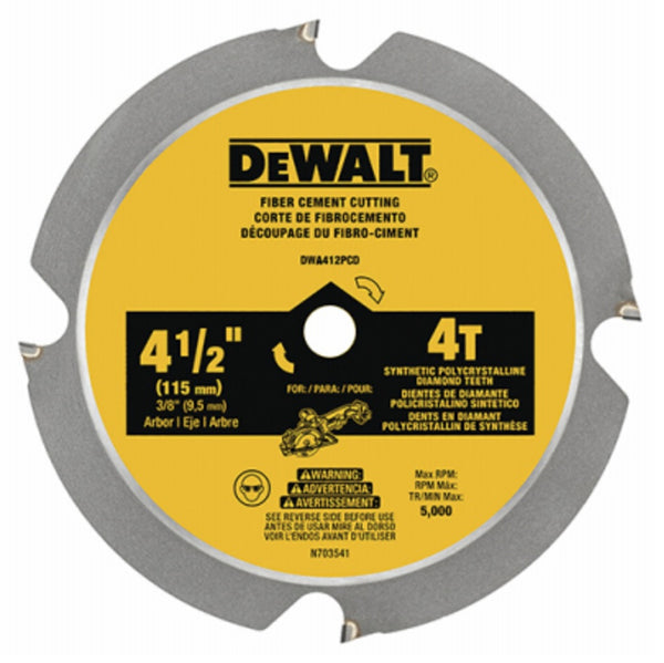 DeWalt DWA412PCD Fiber Circular Saw Blade, 4-1/2 Inch