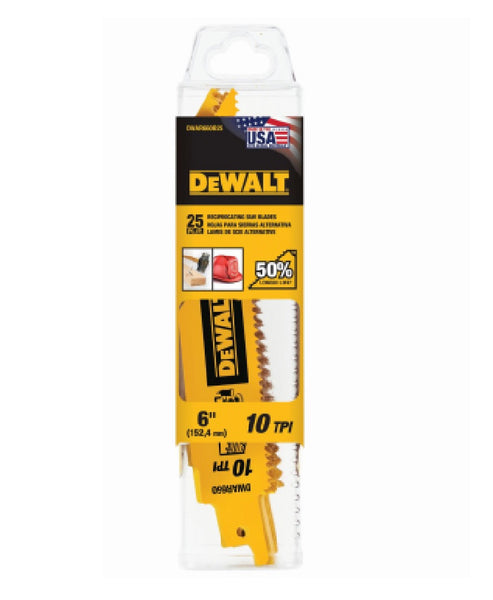 DeWalt DWAR660 Demolition Reciprocating Saw Blades, 6 Inch