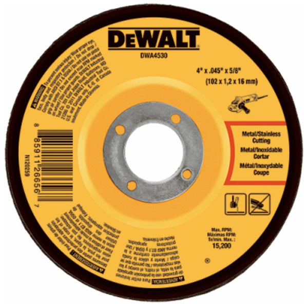 DeWalt DWA4530 T27 Cut Off Wheel, 4 Inch