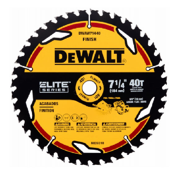 DeWalt DWAW71440 Circular Saw Blade, 7-1/4 Inch, 40-Tooth