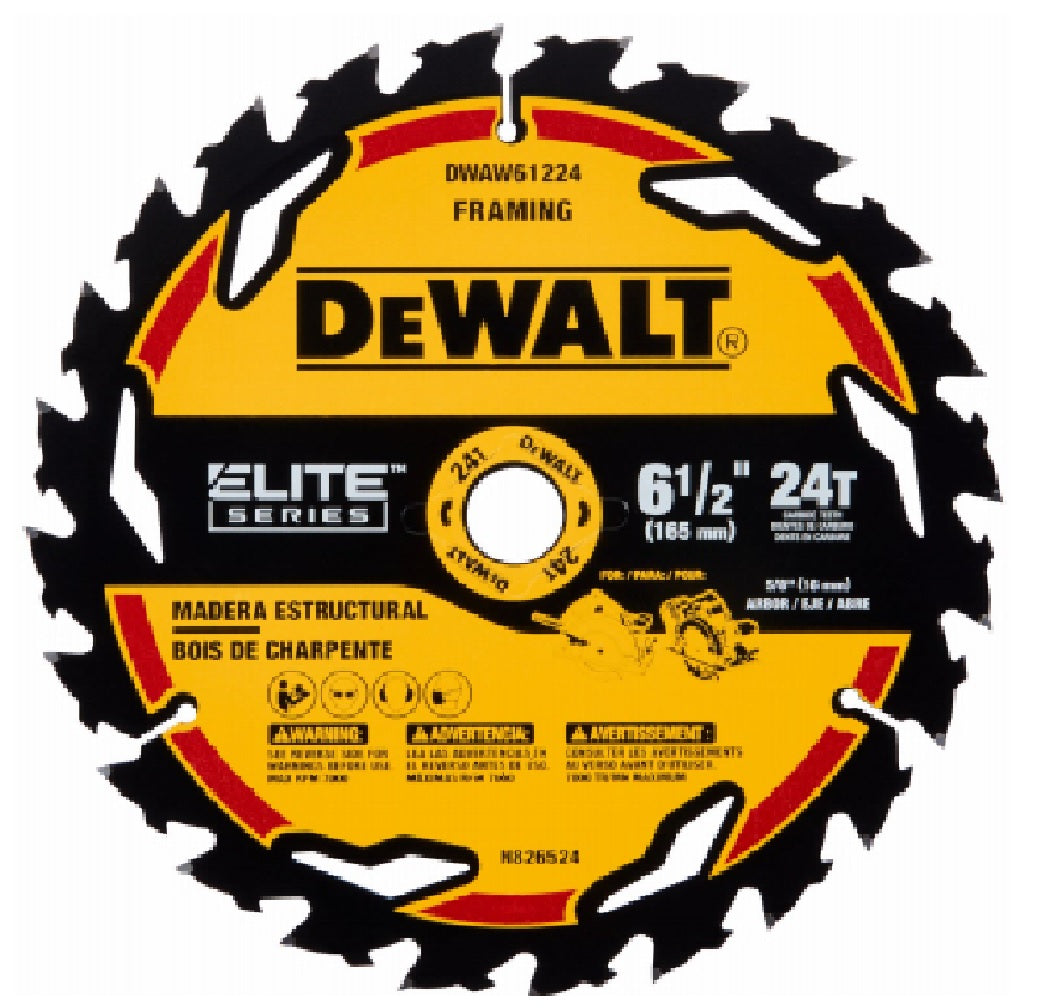 DeWalt DWAW61224 Elite Series Circular Saw Blade, 6-1/2 Inch
