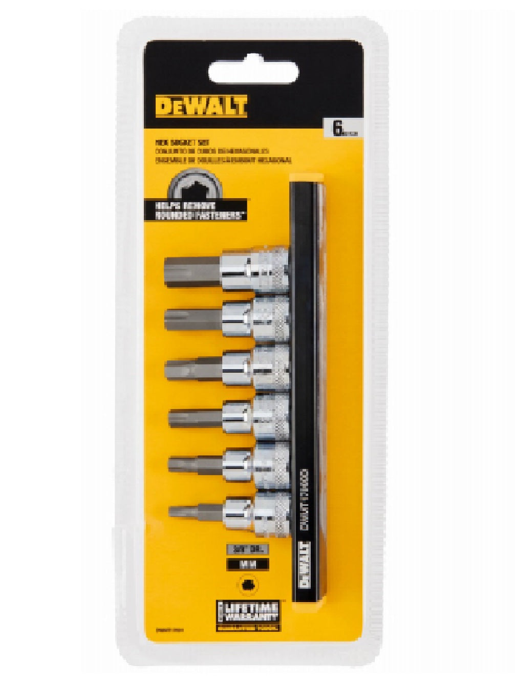 DeWalt DWMT17001 Drive MM Hex Bit Socket Set, 3/8 Inch