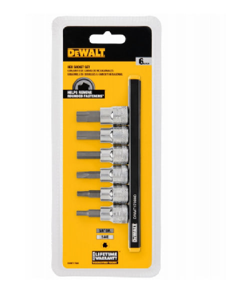 DeWalt DWMT17000 Drive SAE Hex Bit Socket Set, 6-Piece