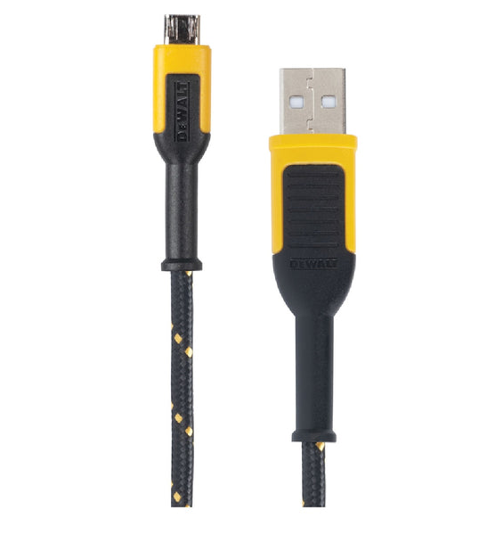 DeWalt 131 1323 DW2 Reinforced Braided Cable for Micro-USB, 10 Feet