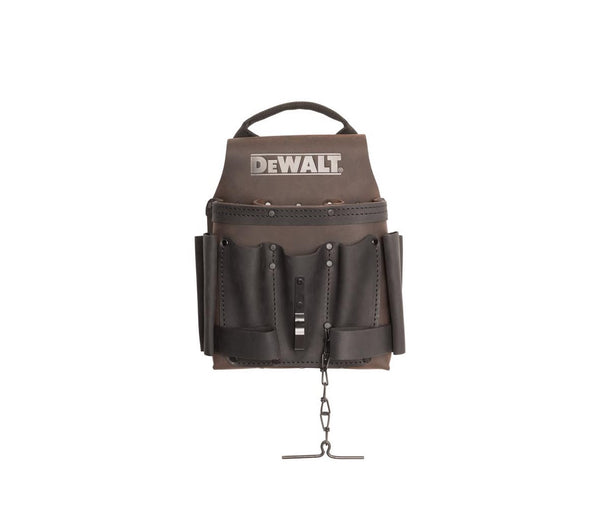 DeWalt DWST550114 Leather Electrician's Pouch, Brown, 8 Pockets