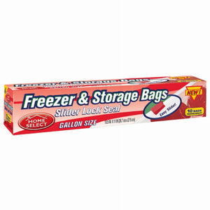 Home Select 6082-24 Freezer Storage Bag, 1 Gallon, 10 Count