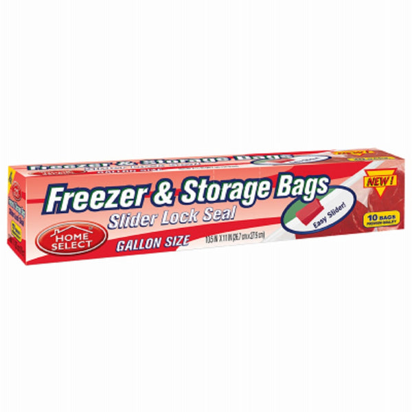 Home Select 6082-24 Freezer Storage Bag, 1 Gallon, 10 Count