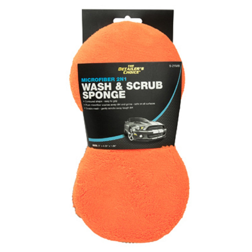 Detailer's Choice 9-21M Microfiber Covered Bone Sponge 2 In 1