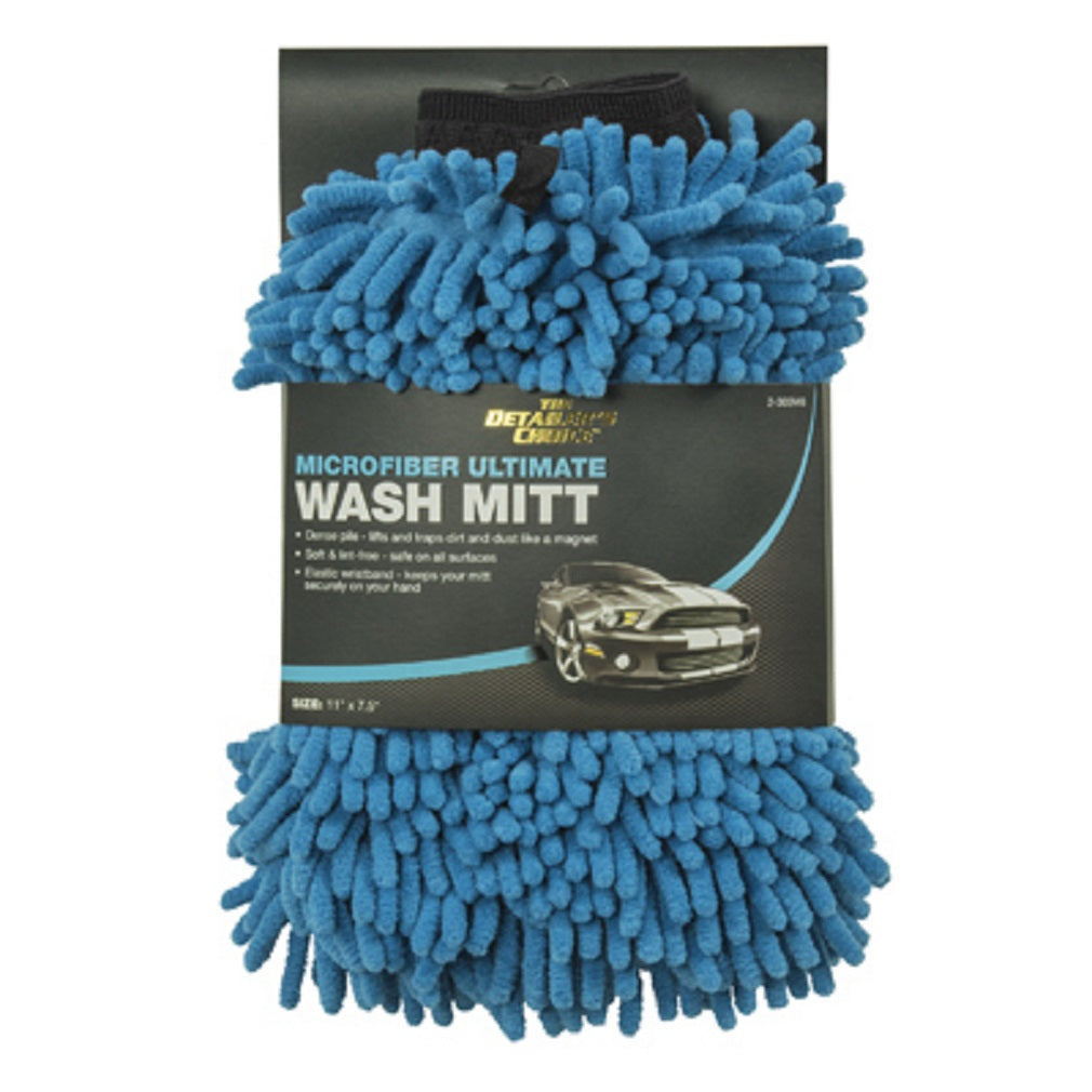 Microfiber Car Wash Hand Mitt | High Pile Microfiber Car Mitt, Black