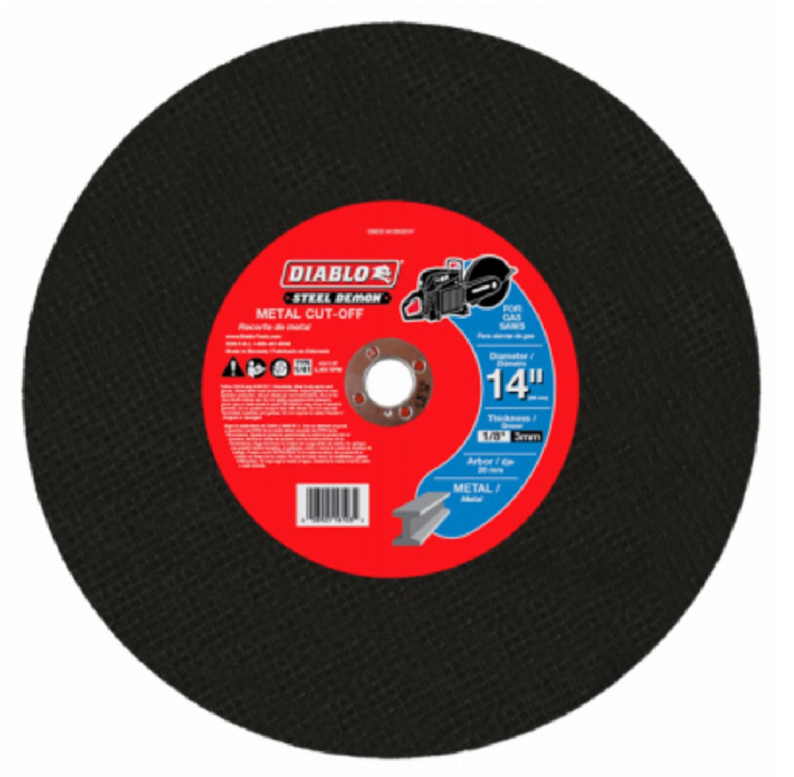 Diablo DBDS14125G01F Metal High Speed Cut Off Disc, 14 Inch