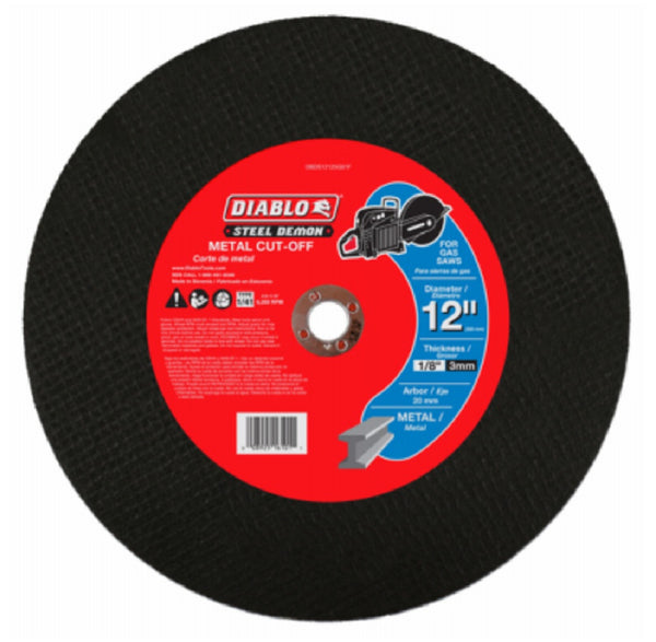 Diablo DBDS12125G01F Metal High Speed Cut Off Disc, 12 Inch