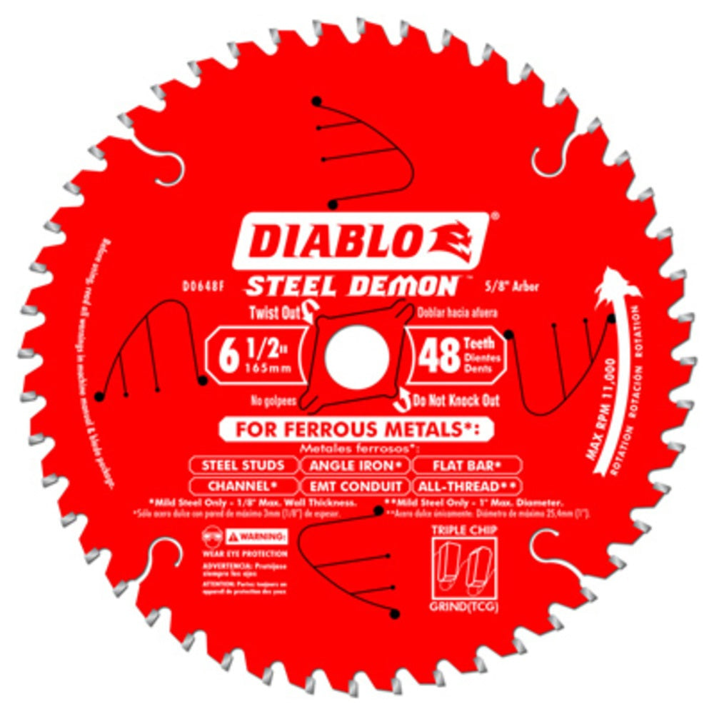 Diablo D0648CFA Metal Blade, 6-1/2 Inch x 48 Tooth
