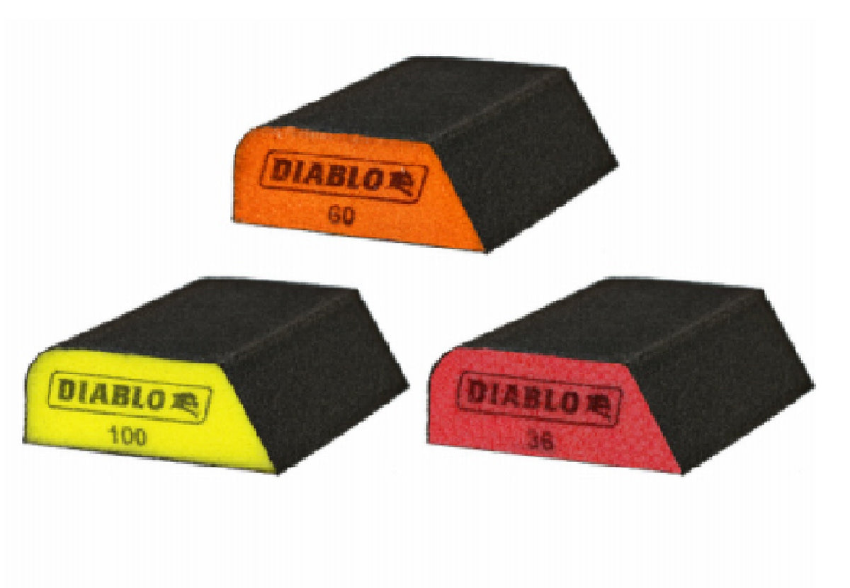 Diablo DFBCOMBAST03G Dual-Edge Sanding Sponge, Assorted Pack