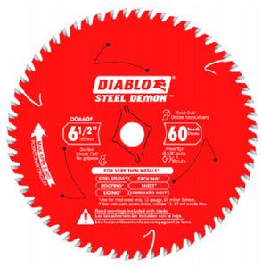 Diablo D0660F Demon Metal Cutting Saw Blade, 6-1/2 Inch x 60-Tooth