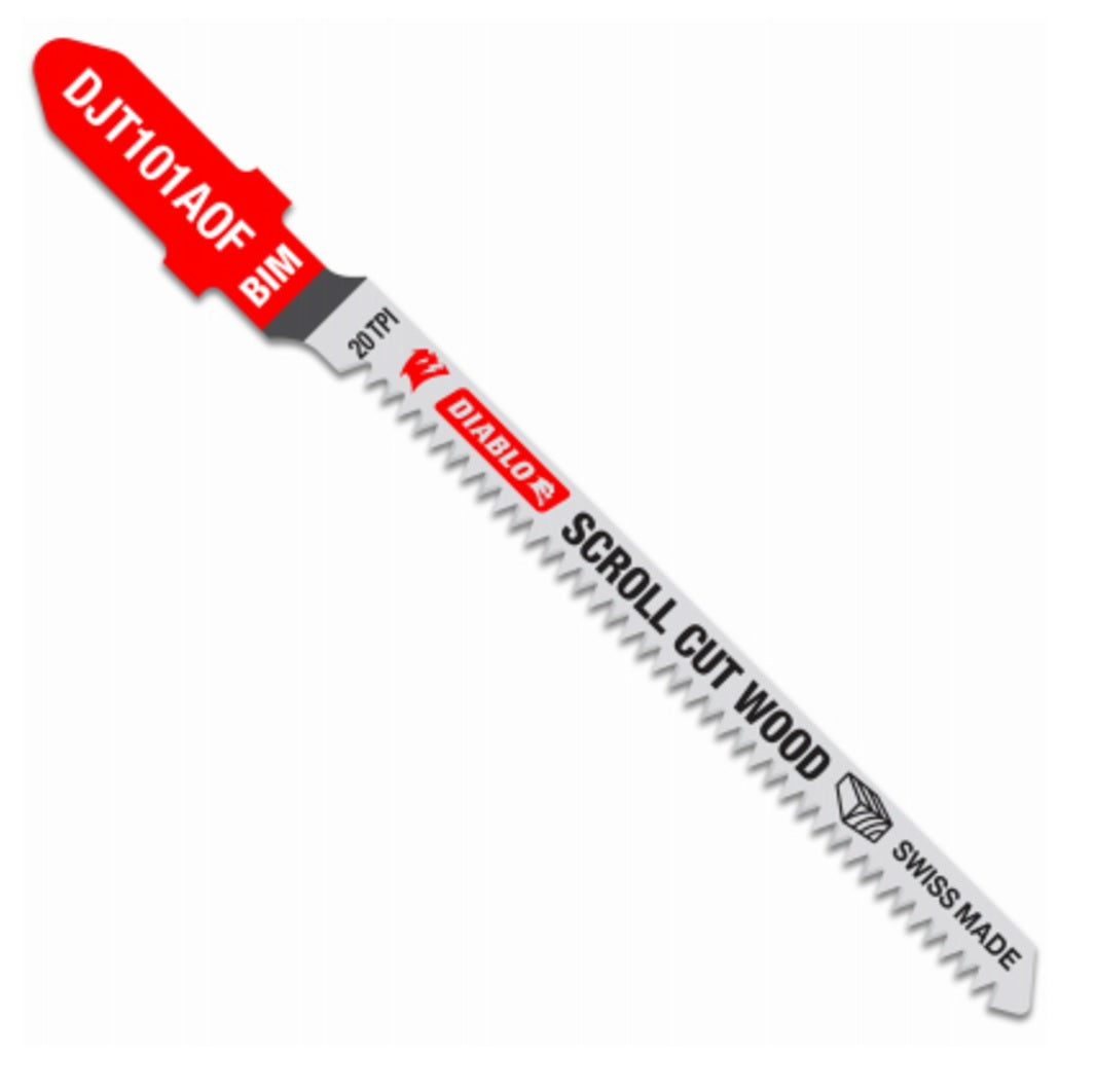 Diablo DJT101AOF5 20 TPI Bi-Metal T-Shank Jig Saw Blades, 3-1/4 Inch