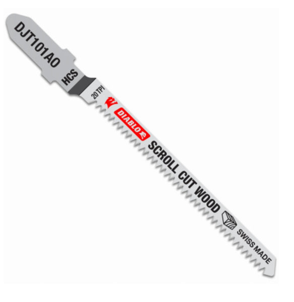 Diablo DJT101AO5 TPI High Carbon Steel T-Shank Jig Saw Blade, 3-1/4 Inch