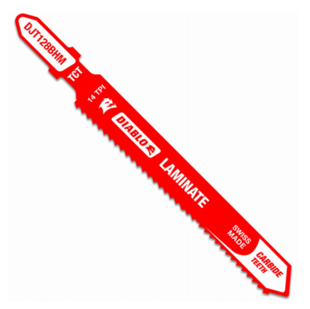 Diablo DJT128BHM 14 TPI Carbide T-Shank Jig Saw Blade, 3-5/8 Inch