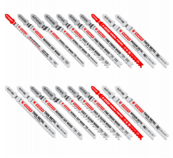 Diablo DJT20S T-shank Jig Saw Blade Set, 20 Piece
