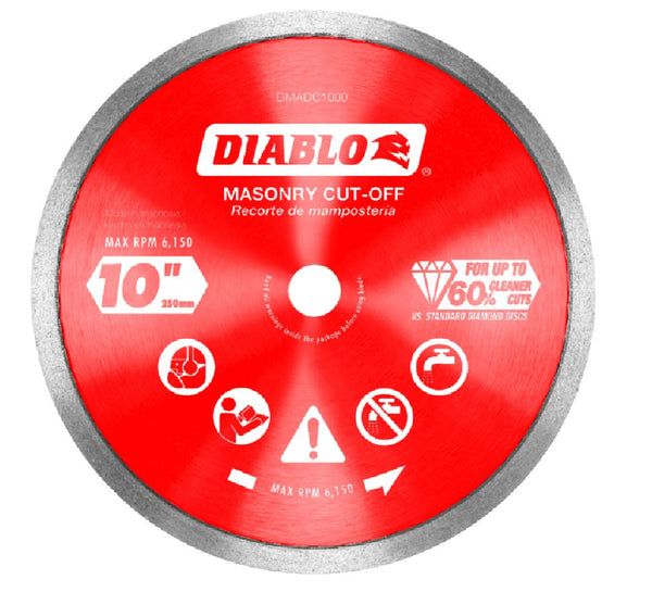 Diablo DMADC1000 Diamond Continuous Rim Cut-Off Discs for Masonry