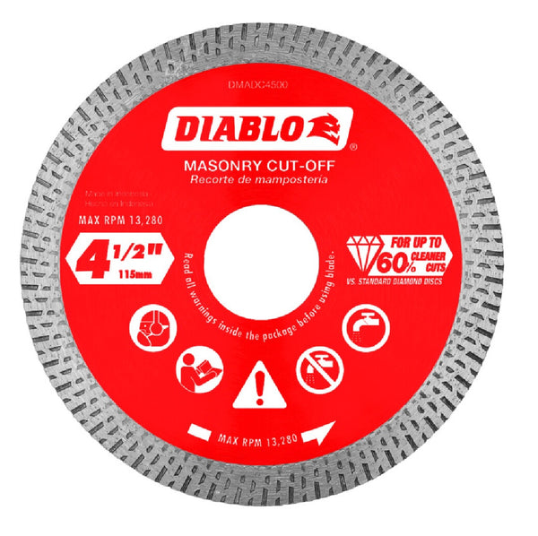 Diablo DMADC0450 Diamond Continuous Rim Cut-Off Discs for Masonry