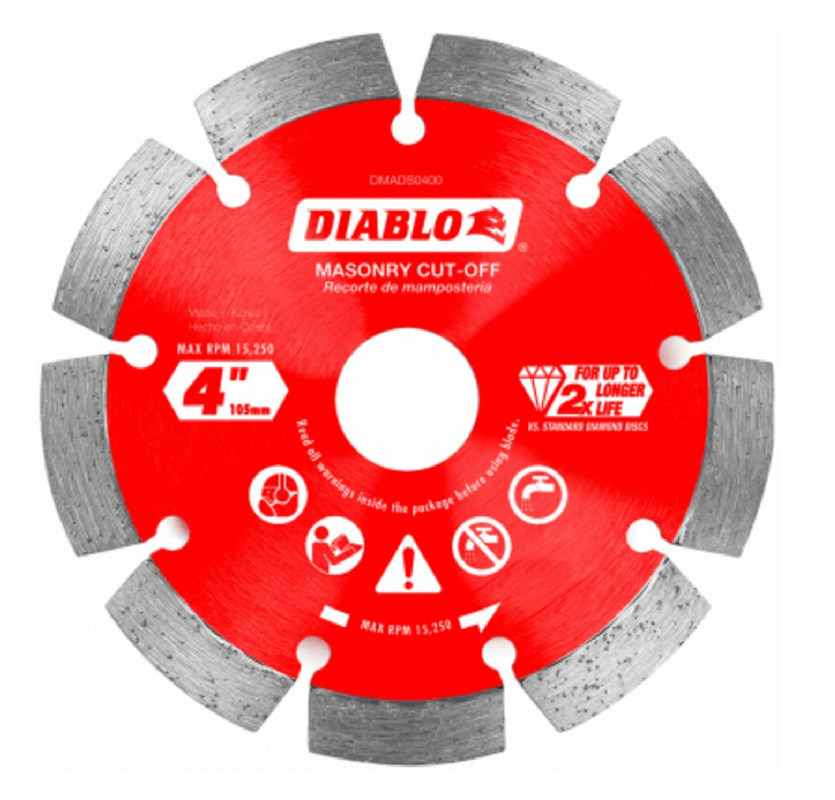 Diablo DMADS0400 Diamond Segmented Cut-Off Discs, 4 Inch