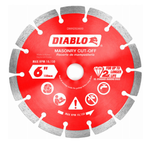 Diablo DMADS0600 Diamond Segmented Cut-off Discs, 6 Inch